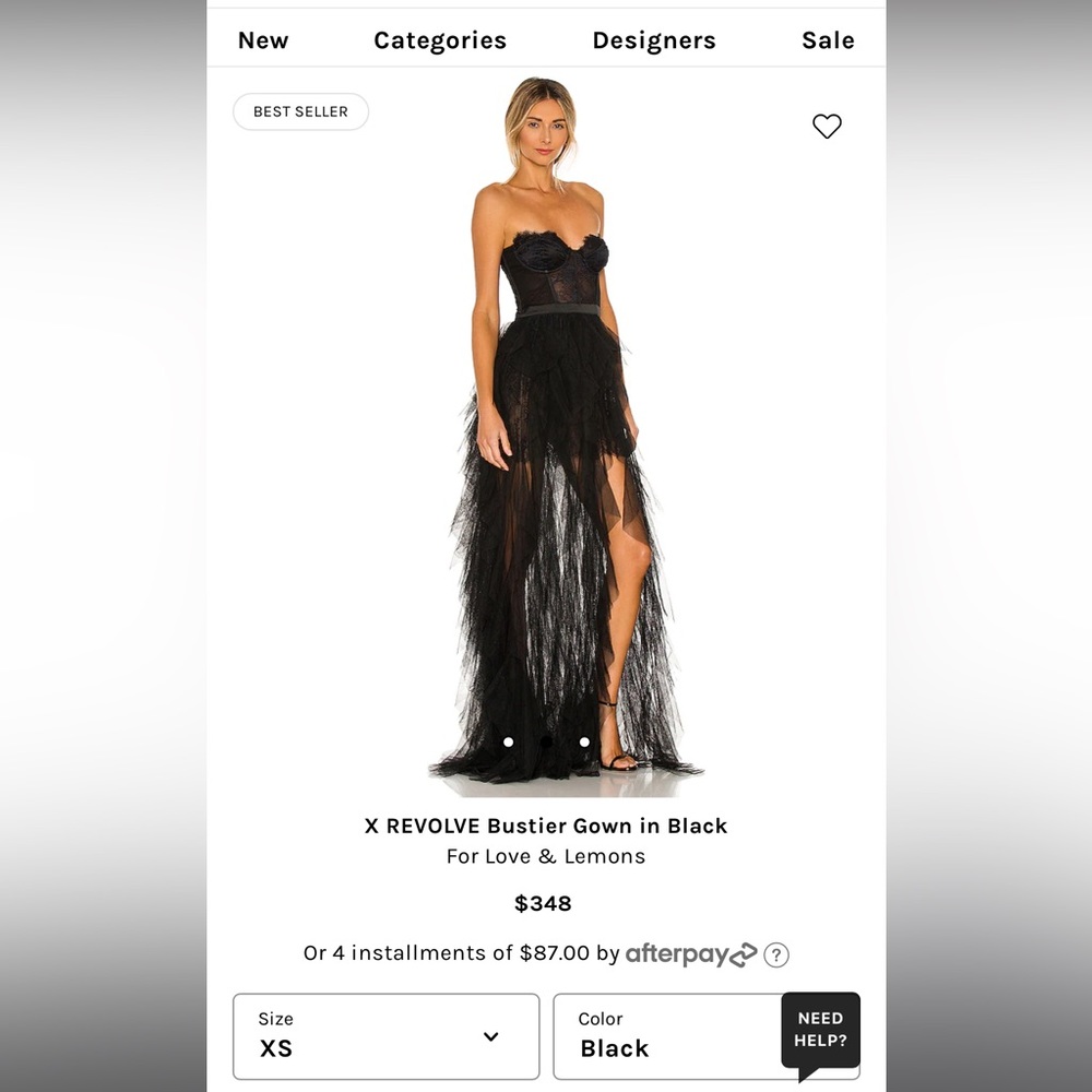 for love& lemons bustier gown